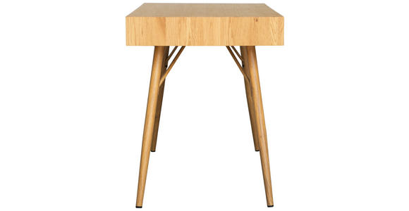 SCHREIBTISCH 140/60/75 cm  in Eichefarben  - Eichefarben, KONVENTIONELL, Holzwerkstoff/Metall (140/60/75cm) - Novel