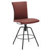 BARHOCKER Echtleder Rot, Schwarz Lederauswahl, Stoffauswahl, Typenauswahl, automatische Rückholfunktion  - Rot/Schwarz, Design, Leder/Metall (52/107/58cm) - Musterring