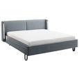 POLSTERBETT Beleuchtung 140/200 cm  in Grau  - Schwarz/Grau, MODERN, Textil/Metall (140/200cm) - Novel