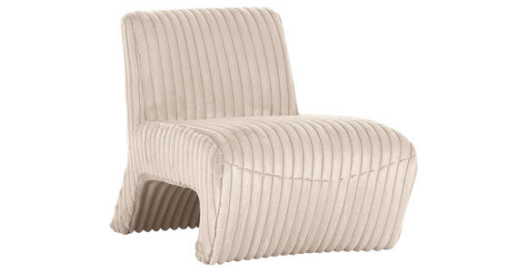 SESSEL in Cord Creme  - Creme/Schwarz, KONVENTIONELL, Kunststoff/Textil (68/72/89cm) - Carryhome
