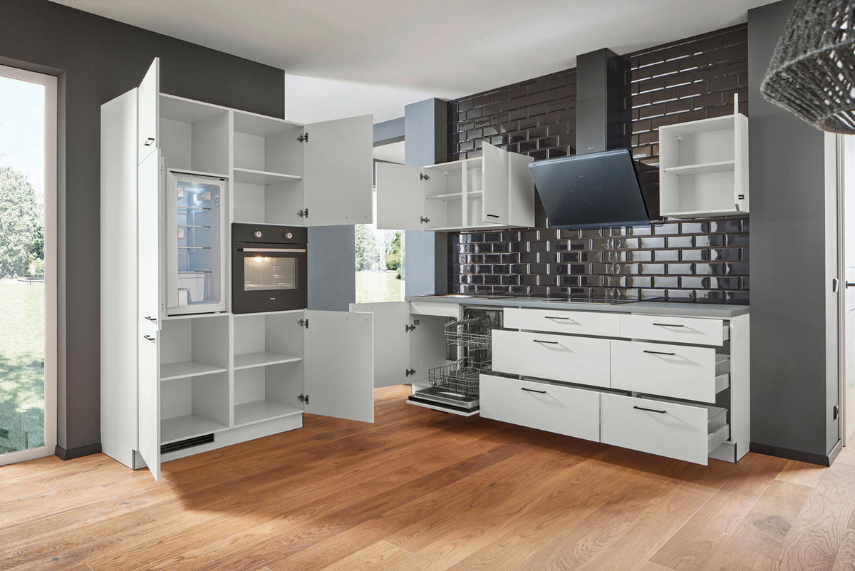 EINBAUKÜCHE   - Weiß, MODERN, Holzwerkstoff - Welnova
