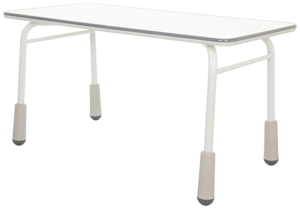 JUGENDSCHREIBTISCH   - Hellgrau, Basics, Holzwerkstoff/Metall (120/58-67/60cm) - MID.YOU