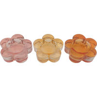SUPORT STICLĂ LUMÂNARE PASTIL - galben/roșu, Basics, sticlă (7/2,5cm) - Ambia Home