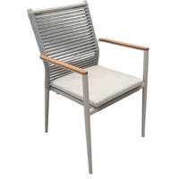 STAPELSESSEL Holz, Metall, Textil Taupe  - Taupe/Teakfarben, Modern, Holz/Textil (62/91/65cm) - Zebra 