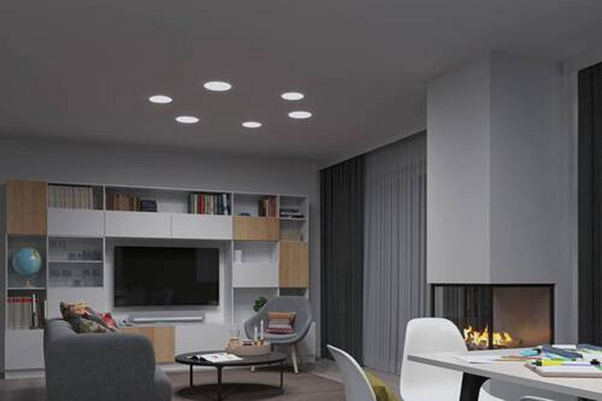 LED-PANEEL   18,5 cm  - Weiß, Basics, Kunststoff (18,5cm) - Paulmann