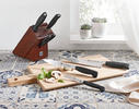 MESSERBLOCK Vier Sterne Edelstahl 7-teilig  - Walnussfarben, Basics, Holz/Metall - Zwilling