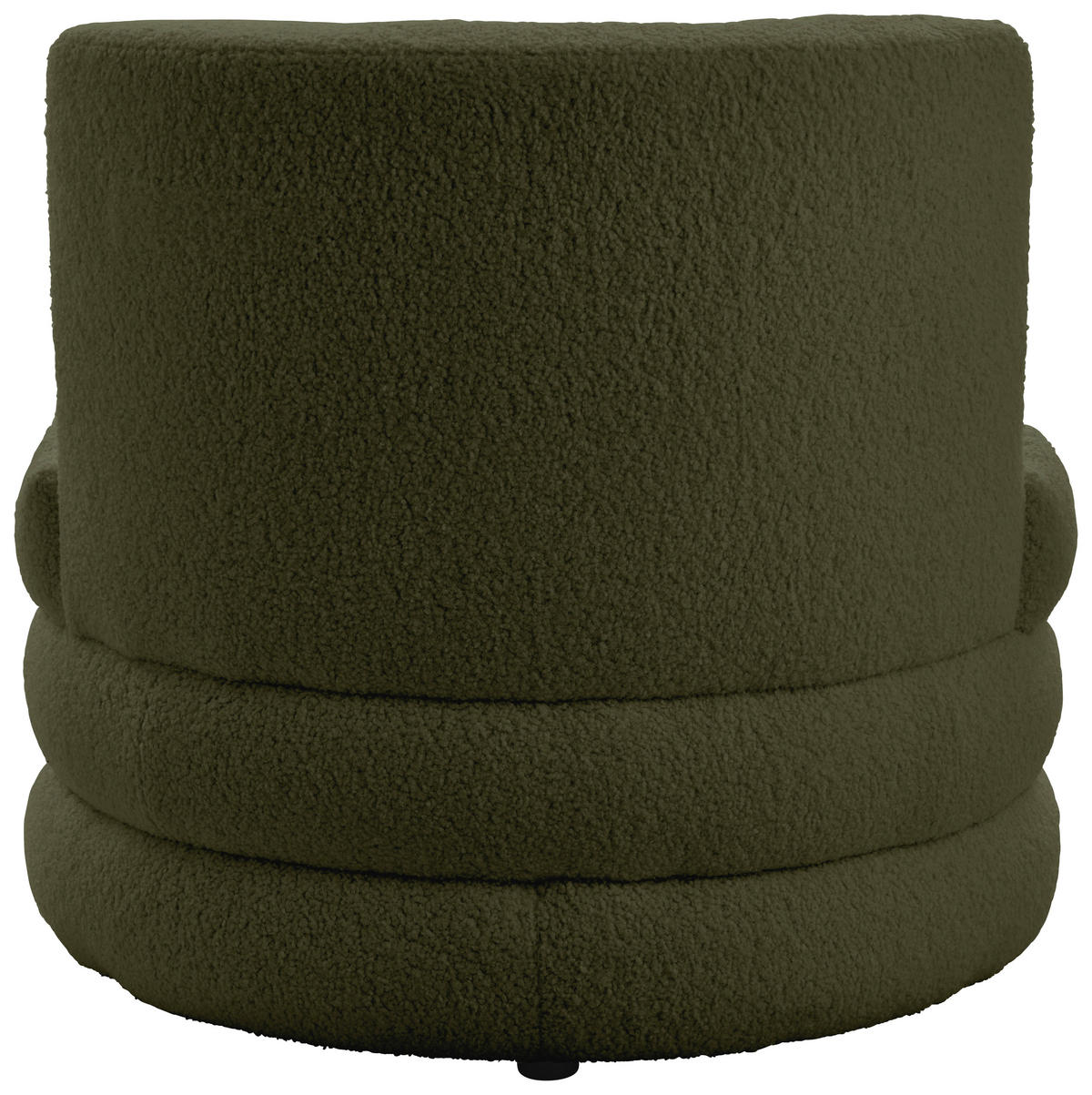 DESIGNSESSEL in Flachgewebe, Teddystoff Olivgrün  - Edelstahlfarben/Olivgrün, Trend, Textil/Metall (90/82/85cm) - Livetastic