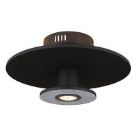 STROPNÍ LED SVÍTIDLO, 38/18 cm  - černá, Basics, kov/textil (38/18cm) - Globo