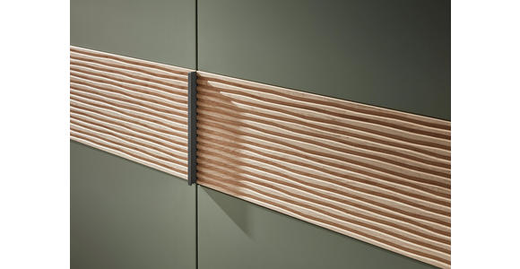 DREHTÜRENSCHRANK 300/229/60 cm 6-türig Eichefarben, Olivgrün  - Eichefarben/Anthrazit, Design, Holz/Holzwerkstoff (300/229/60cm) - Dieter Knoll