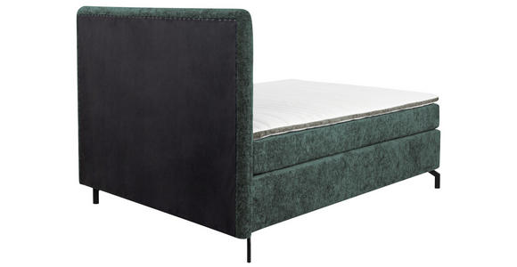 BOXSPRINGBETT 140/200 cm  in Dunkelgrau  - Dunkelgrau/Schwarz, Design, Textil/Metall (140/200cm) - Esposa