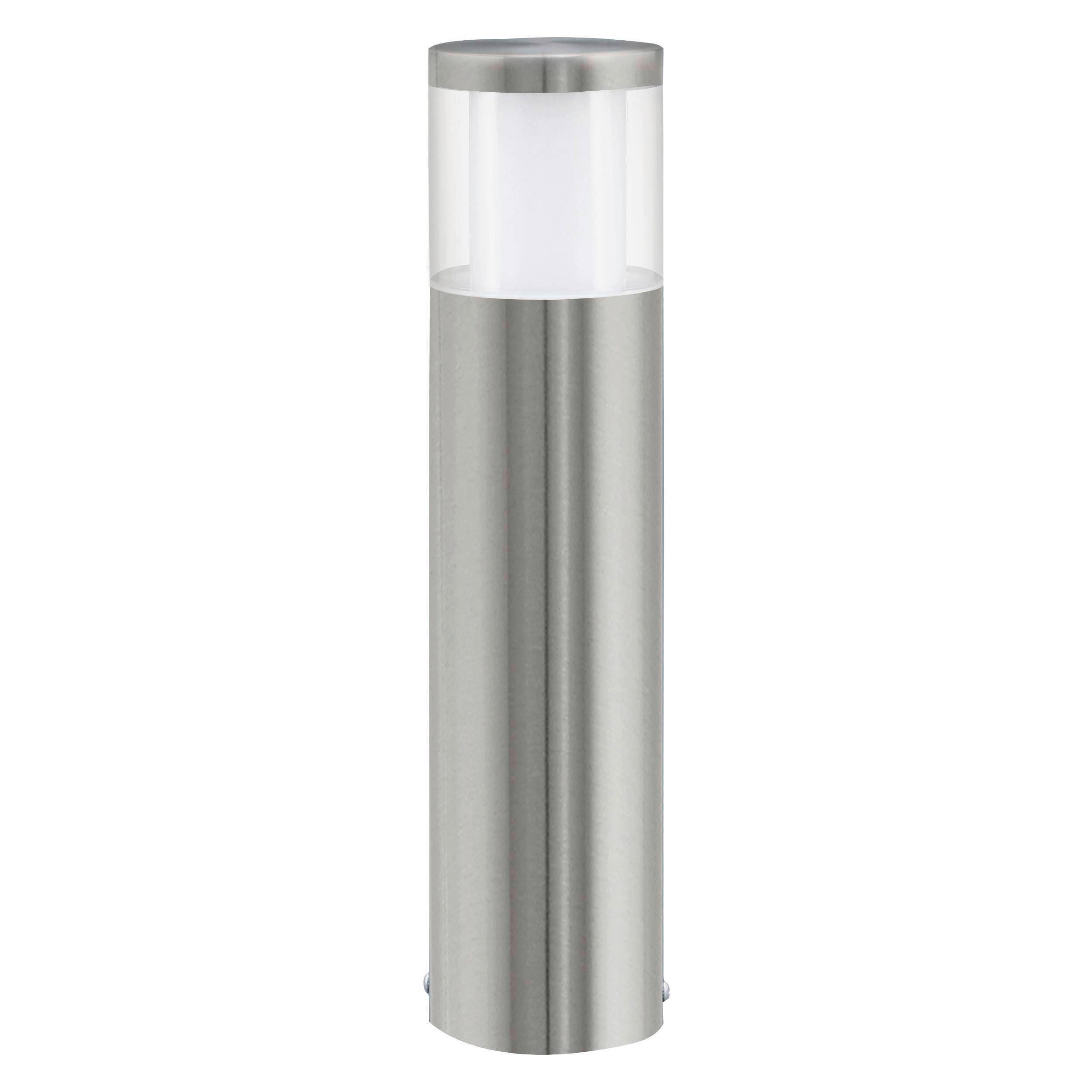 POLLERLEUCHTE Basalgo 10,5/45 cm   - Klar/Edelstahlfarben, Design, Kunststoff/Metall (10,5/45cm) - Eglo