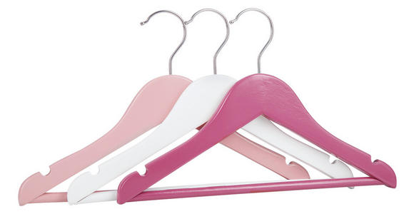 KINDERKLEIDERBÜGEL Holz, Metall - Hellrosa/Rosa, Basics, Holz/Metall (30/19/1,2cm) - My Baby Lou