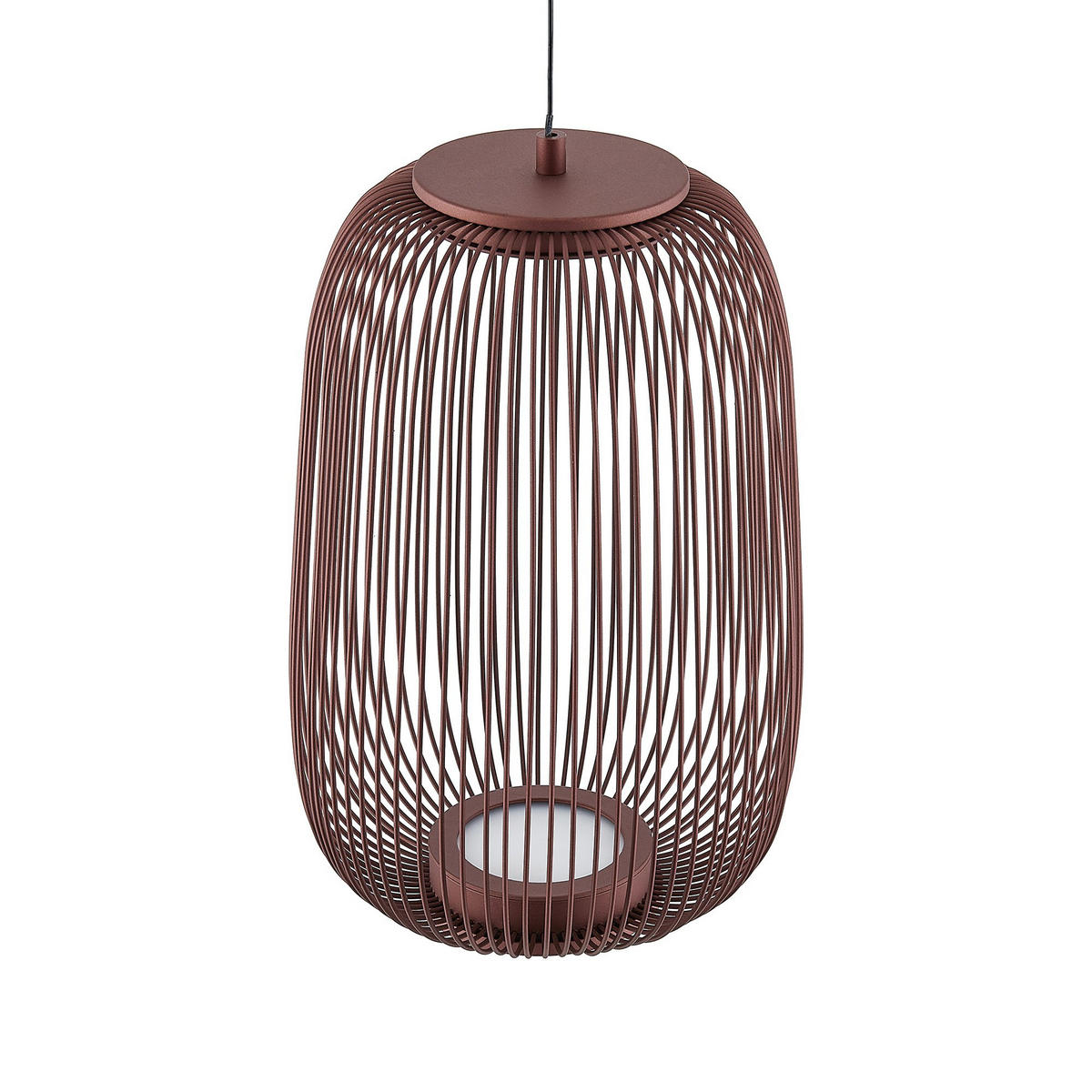 LED-HÄNGELEUCHTE Cage 22,5/50-150 cm  - Braun, Design, Kunststoff/Metall (22,5/50-150cm) - Dieter Knoll