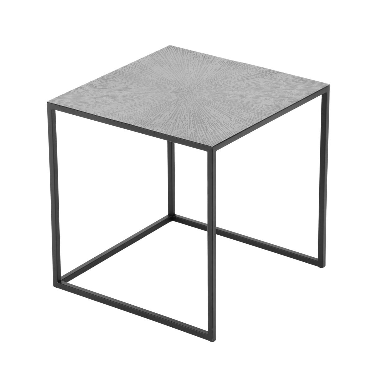 SADA STOLKŮ, černá, barvy stříbra - černá/barvy stříbra, Moderní, kov (35-40/35-40/35-40cm)