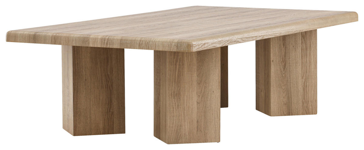 COUCHTISCH Pappel furniert 140/80/40 cm quadratisch Hellbraun  - Hellbraun, Design, Holz (140/80/40cm) - Livetastic