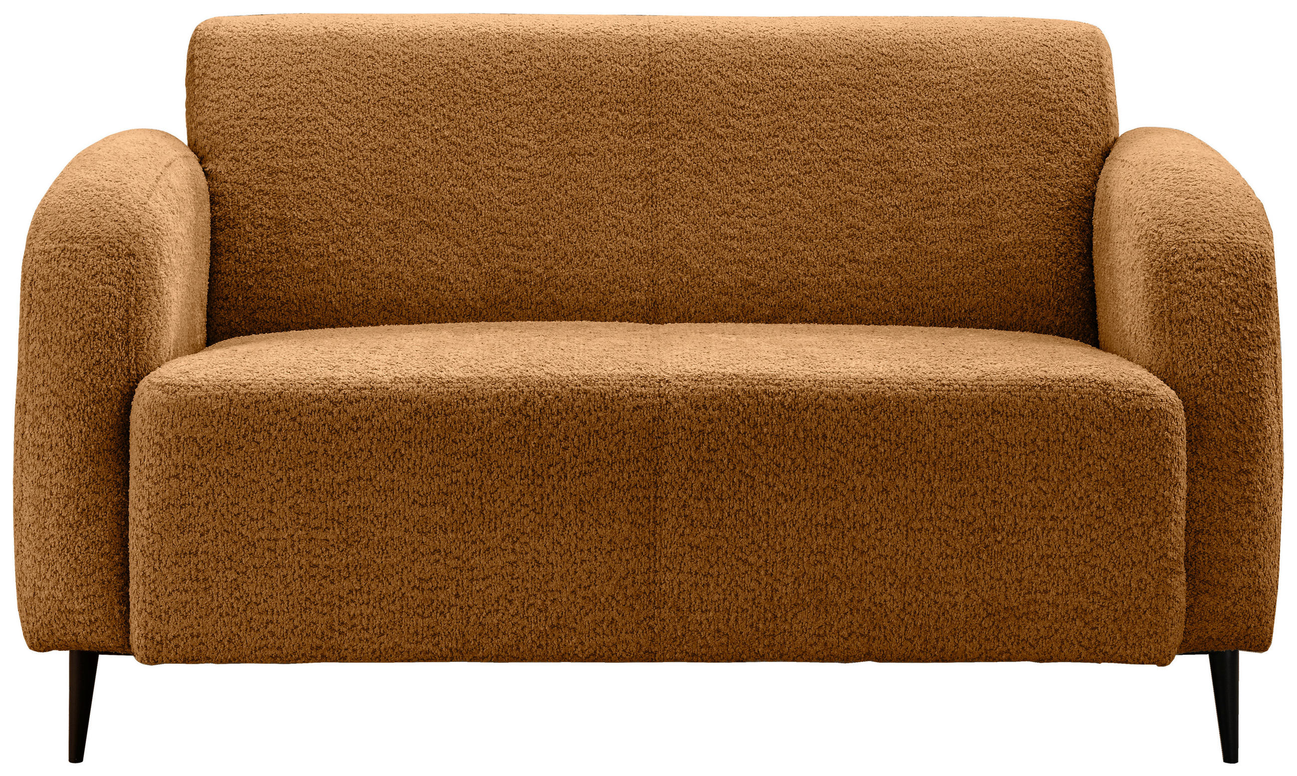 2-SITZER-SOFA in Bouclé Goldfarben  - Goldfarben/Schwarz, Modern, Textil/Metall (140/76/90cm) - Livetastic