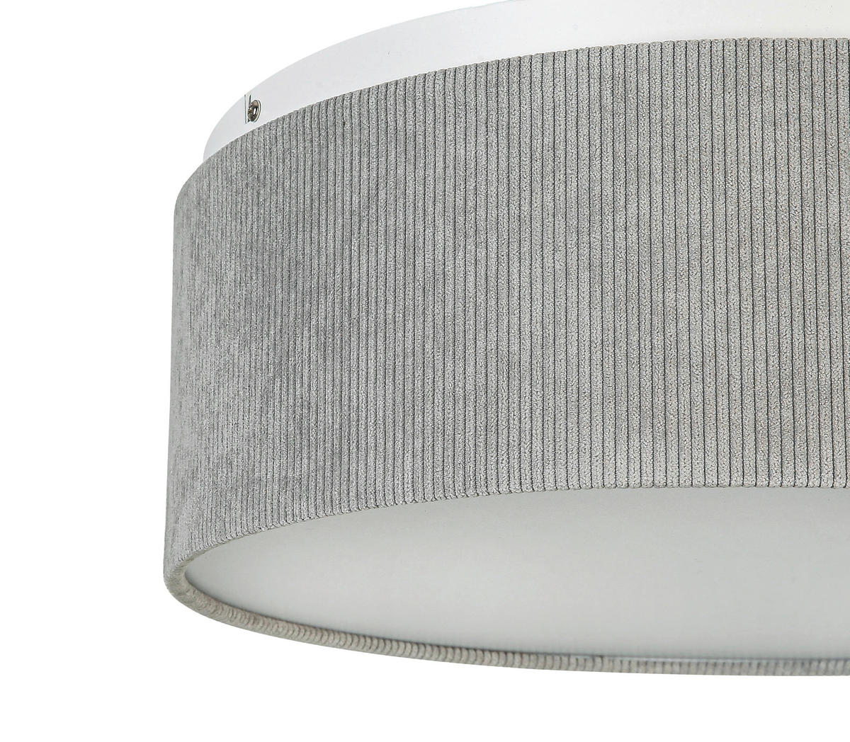 DECKENLEUCHTE 40/15 cm  - Hellgrau, Trend, Kunststoff/Textil (40/15cm) - Novel