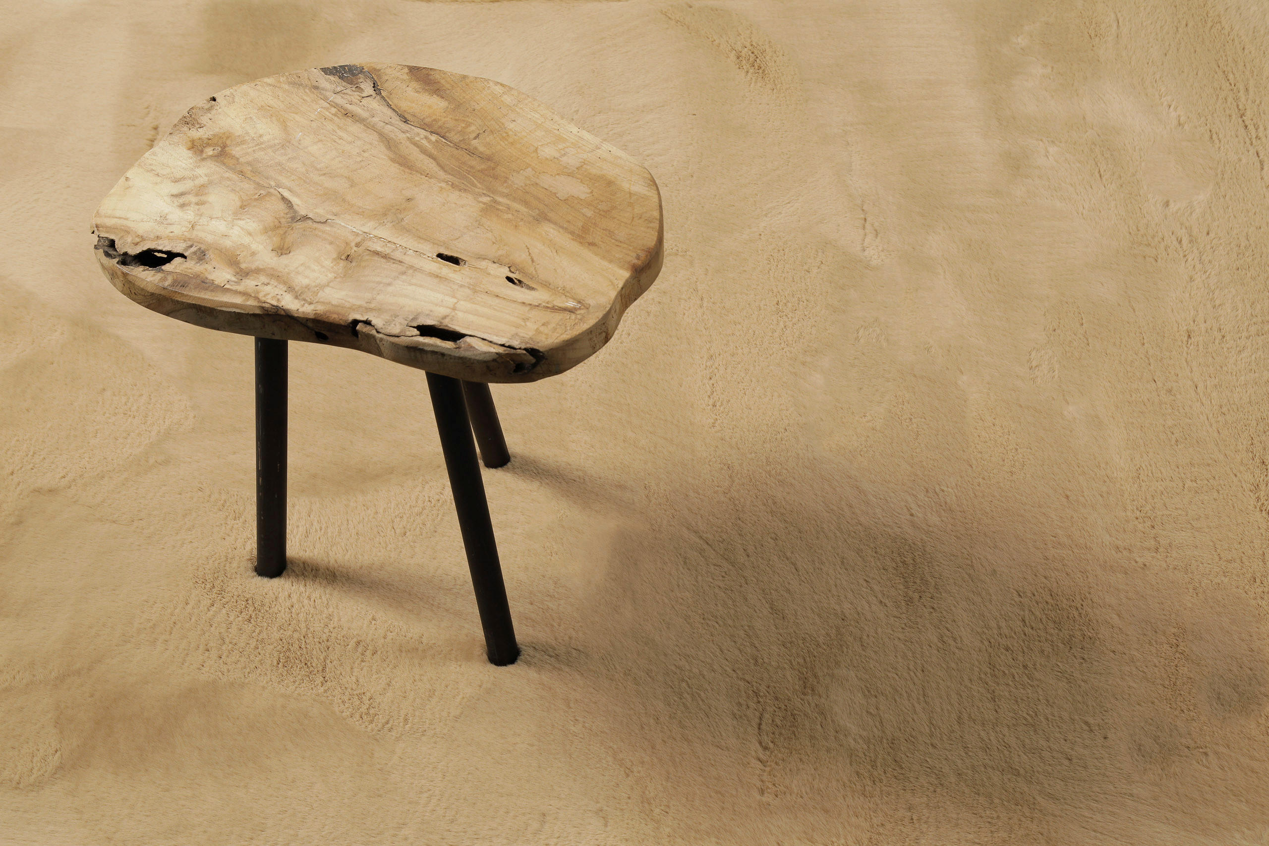 Thumbnail - Esprit Hochflorteppich Esp-4377-10, Beige, Textil, Uni, quadratisch, 200x200 cm, Oeko-Tex® Standard 100, strapazierfähig...