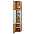 VITRINE in massiv Asteiche Eichefarben - Eichefarben/Schwarz, Natur, Glas/Holz (35/205,7/39,5cm) - Valnatura