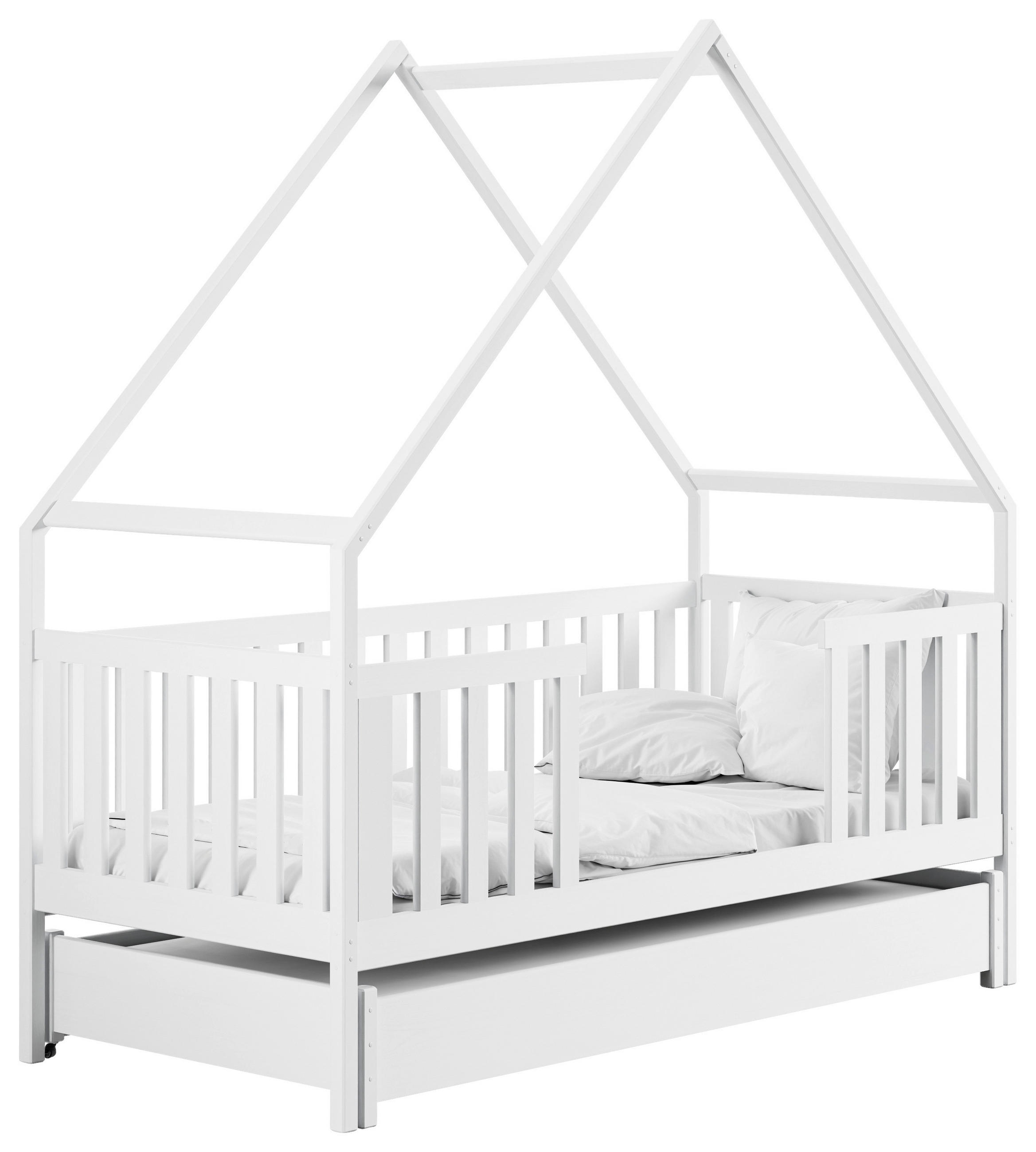 HAUSBETT Matratze, Lattenrost 90/200 cm  - Birkefarben/Weiß, Basics, Holz/Holzwerkstoff (90/200cm) - Boxxx