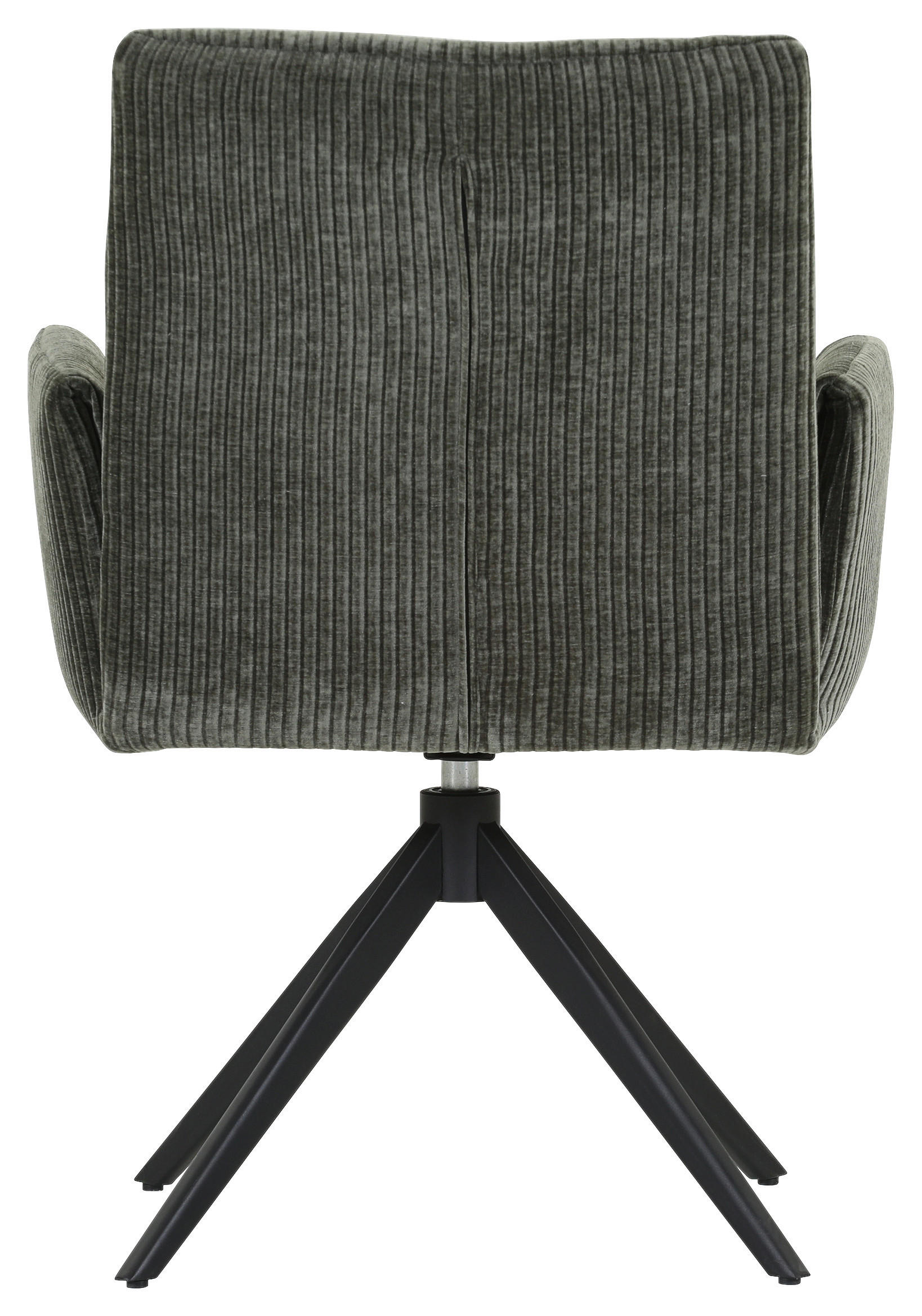 ARMLEHNSTUHL  in Cord  - Schwarz/Grün, Design, Textil/Metall (65/90/60cm) - Novel
