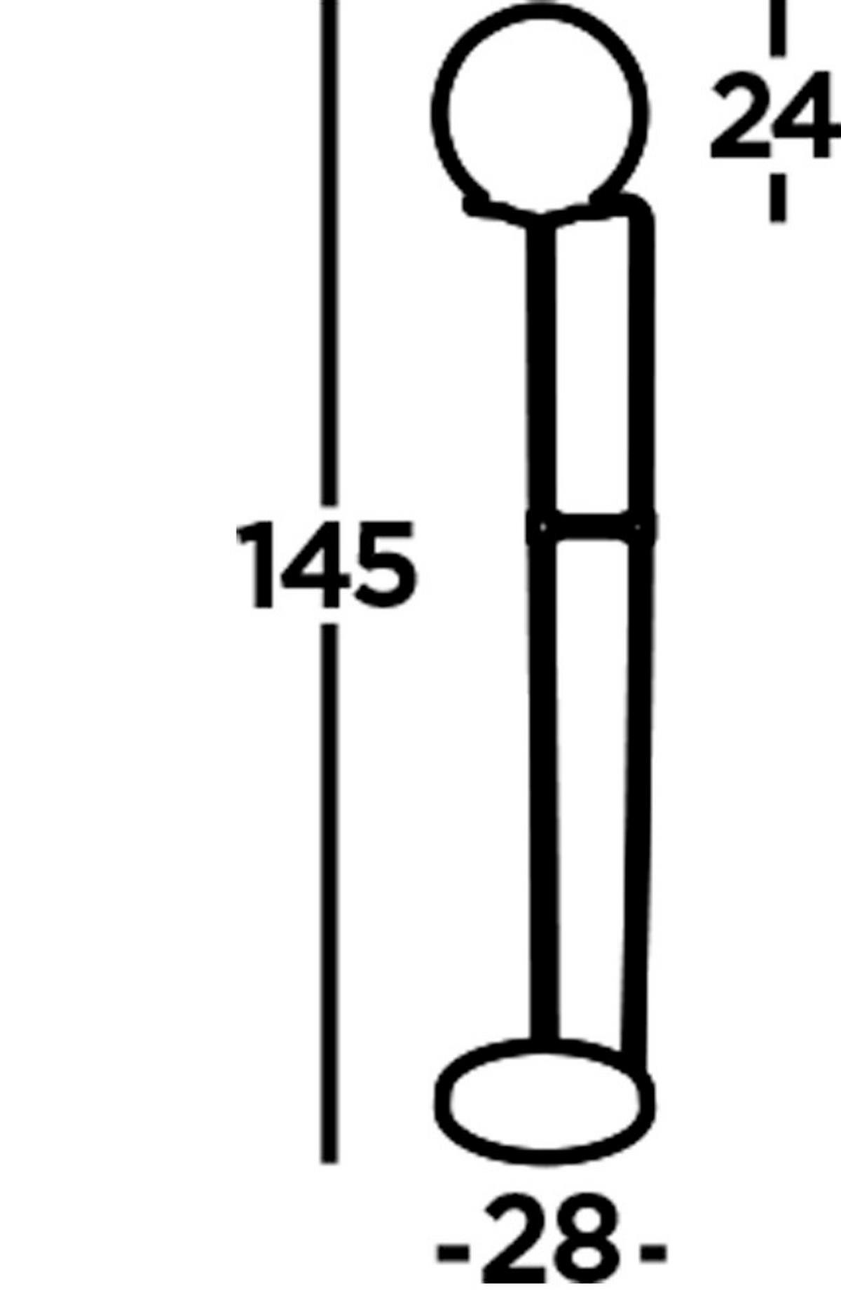 STOJEČA SVETILKA  Sphere      28/145 cm       - barve medenine, Trendi, kovina/steklo (28/145cm)