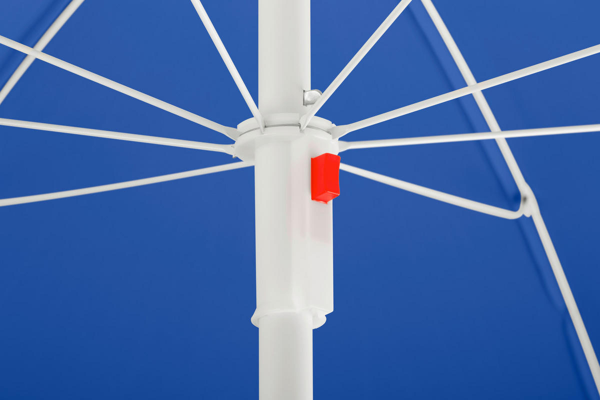 SONNENSCHIRM 240 cm Blau  - Blau/Weiß, Basics, Textil/Metall (240/230/240cm) - Schneider