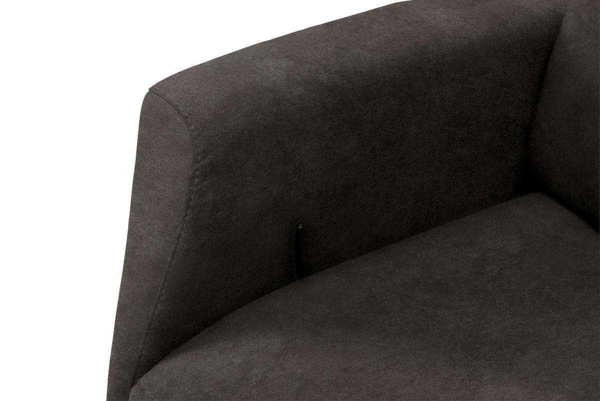 RELAXSESSEL in Textil Anthrazit  - Anthrazit/Schwarz, Design, Textil/Metall (73/105/82cm) - Welnova