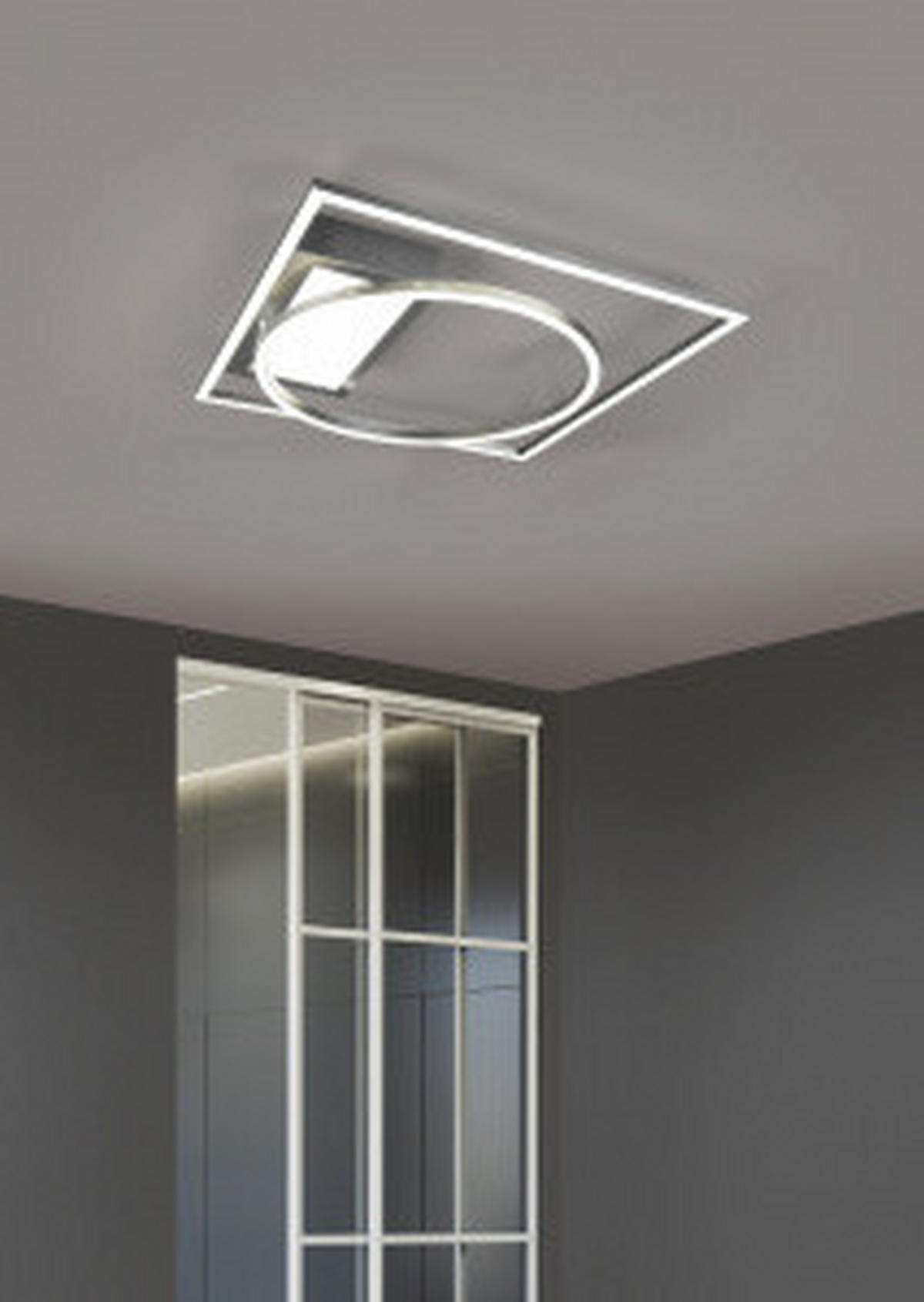 LED PLAFONJERA - bela, Dizajnerski, metal (64,5/9,0/86,5cm)