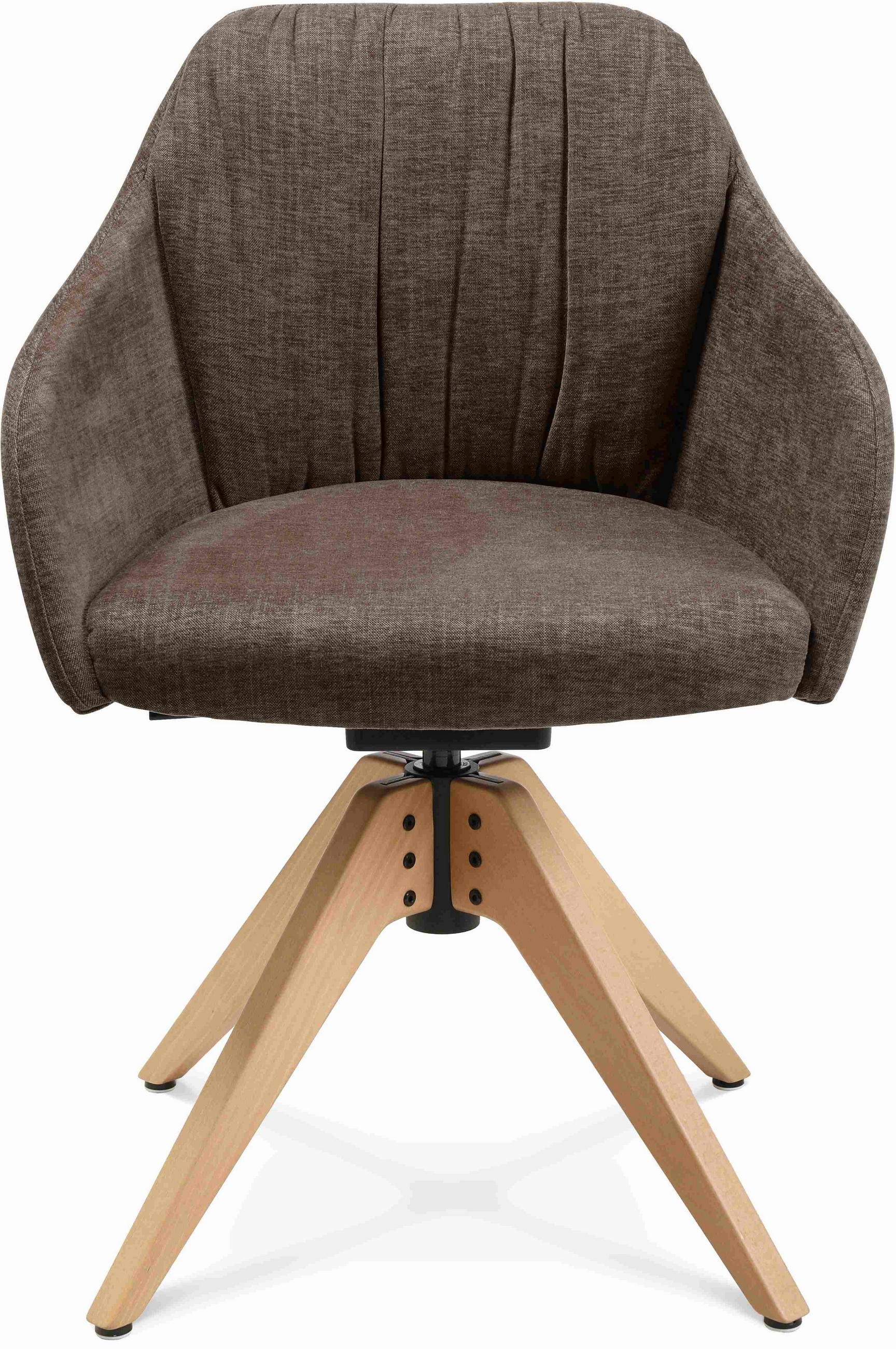 ARMLEHNSTUHL  in Velours  - Eichefarben/Braun, Design, Holz/Textil (58/82,5-85,2/60cm) - Johann Jakob