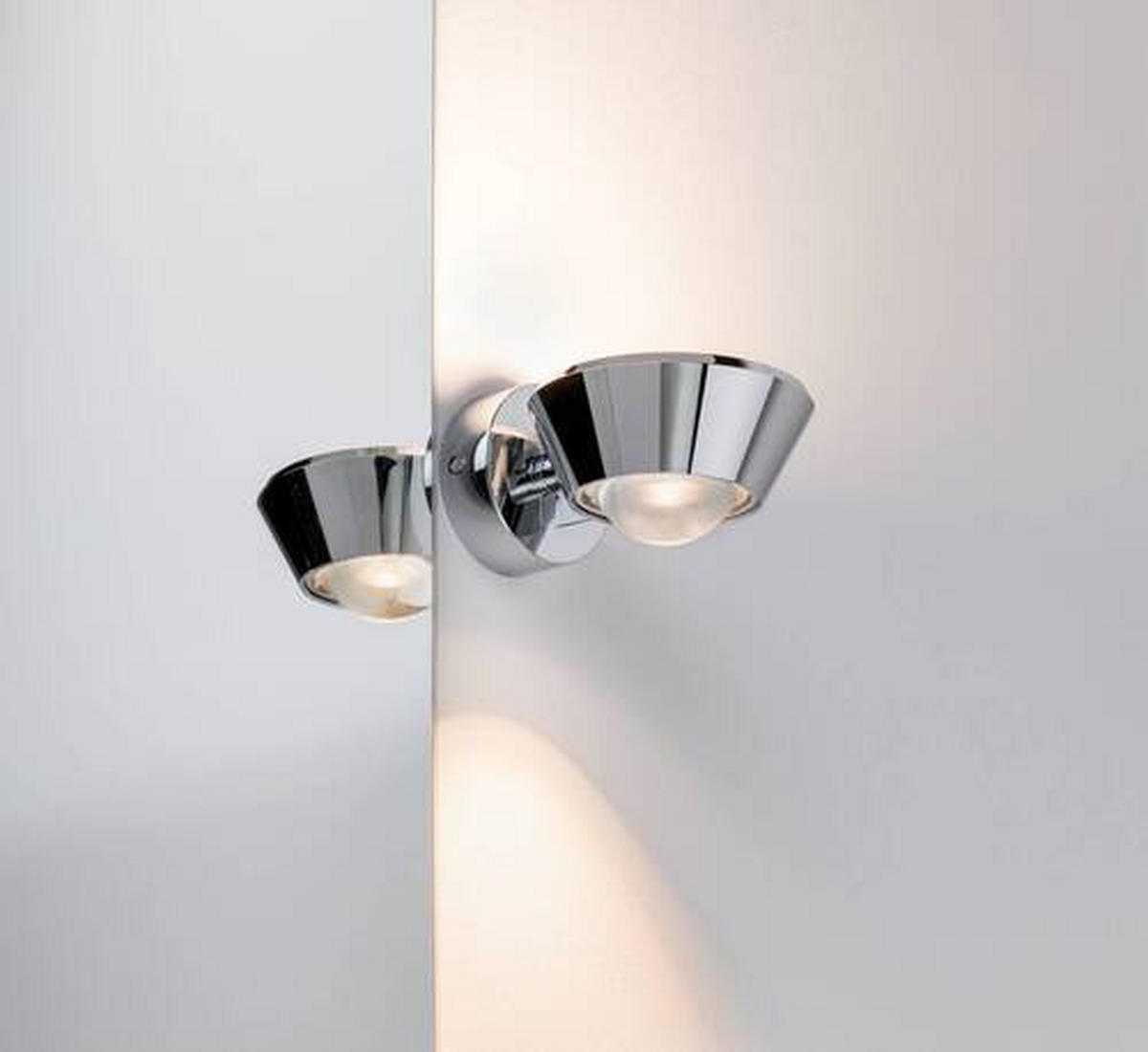 BADEZIMMER-WANDLEUCHTE   - Chromfarben, Basics, Kunststoff (8cm) - Paulmann