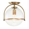 DECKENLEUCHTE Elstead Somerset 28.2/31.8 cm   - Messingfarben, Design, Glas/Metall (28.2/31.8cm) - Elstead Lighting