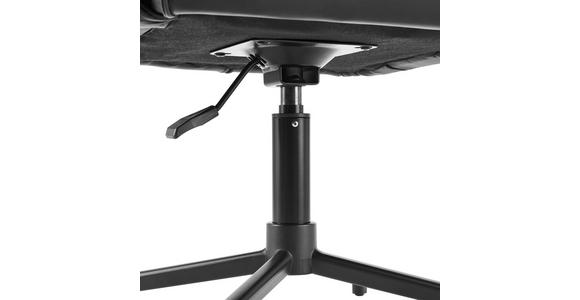 ARMLEHNSTUHL in Aluminium Echtleder pigmentiert - Schwarz, MODERN, Leder/Metall (61/86-93/66cm) - Novel