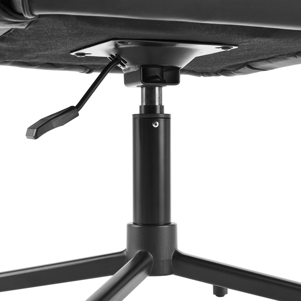 ARMLEHNSTUHL  in Aluminium Echtleder pigmentiert  - Schwarz, MODERN, Leder/Metall (61/86-93/66cm) - Novel