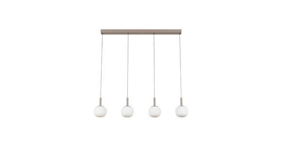 LED-HÄNGELEUCHTE 114/15/150 cm  - Weiß, Design, Glas/Metall (114/15/150cm) - Novel