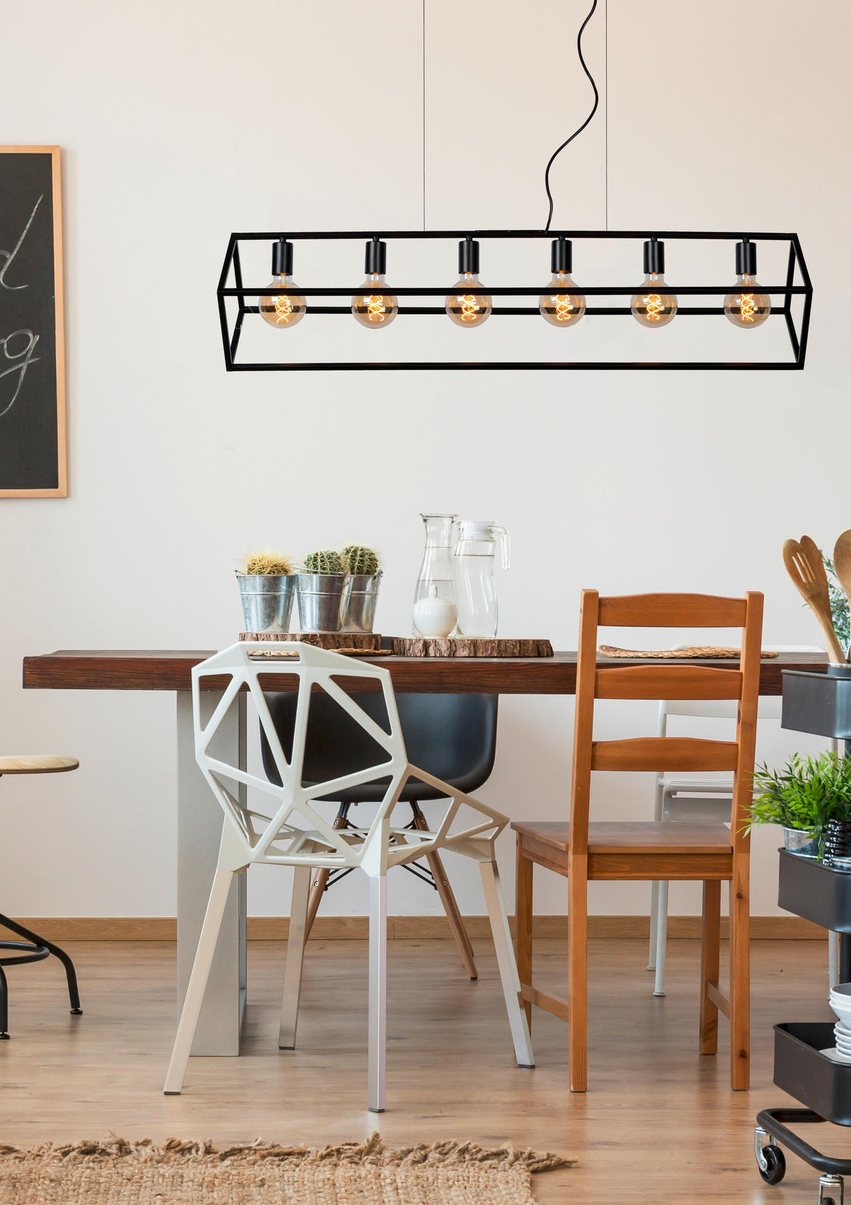 HÄNGELEUCHTE 120/25/161 cm  - Schwarz, Basics, Metall (120/25/161cm) - Lucide