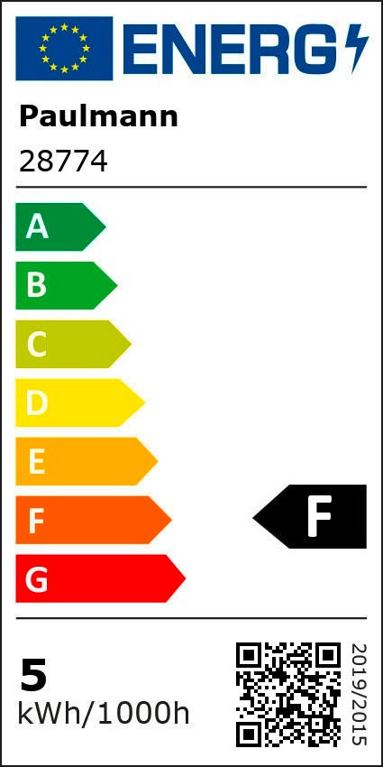 LED-LEUCHTMITTEL   E27 1x5W W 470 lm  - Multicolor, Basics, Glas (12,5/16,5cm) - Paulmann