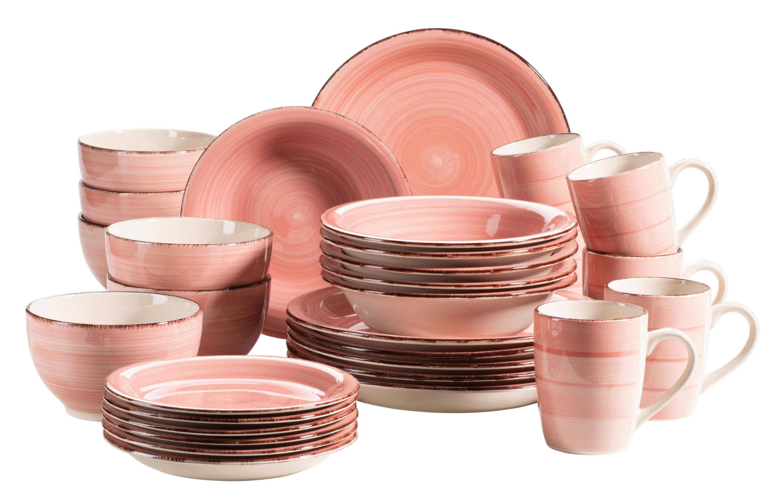 KOMBISERVICE Koralle Lumaca 30-teilig 6 Personen - Koralle, Basics, Keramik (60/32/32cm) - Mäser