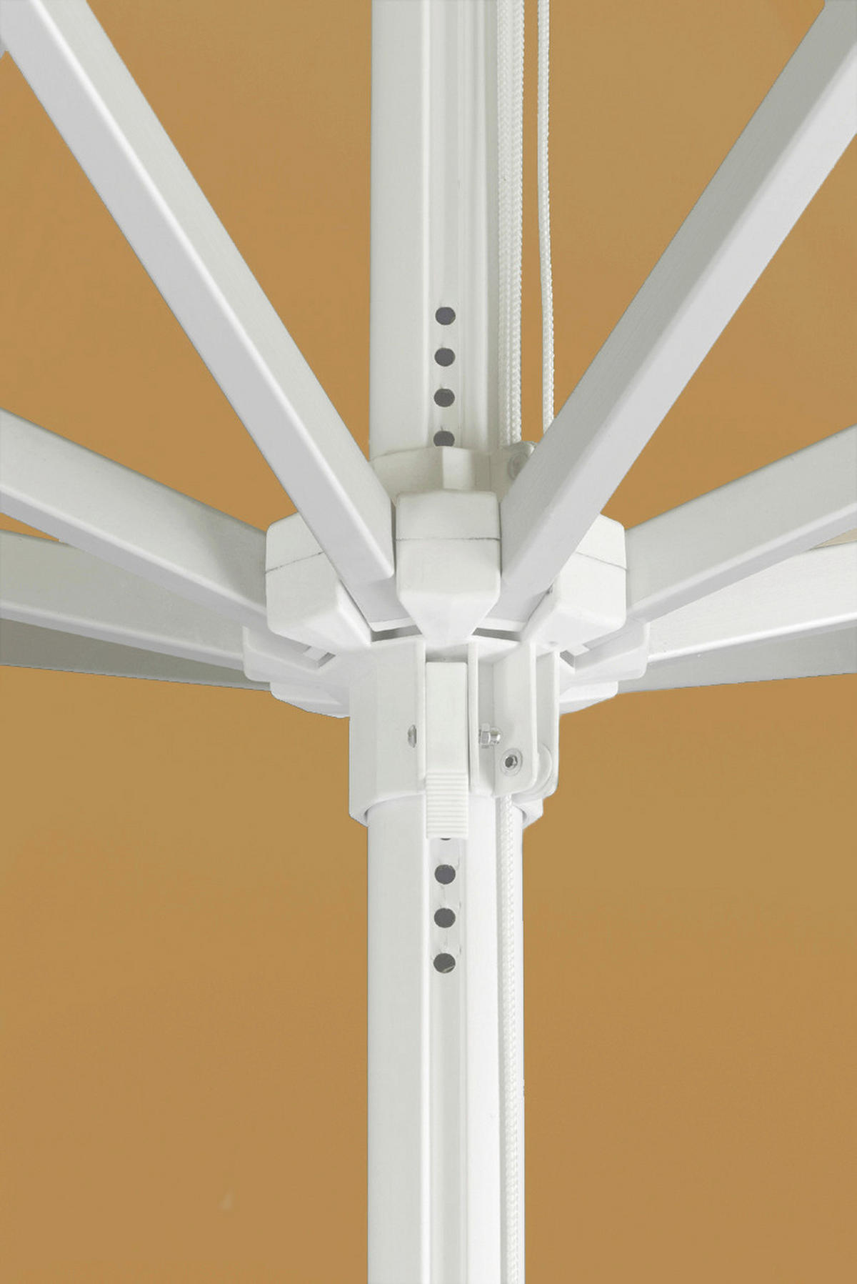 SLUNEČNÍK 300 cm - barvy stříbra/pískové barvy, Basics, kov/textil (300cm) - Schneider