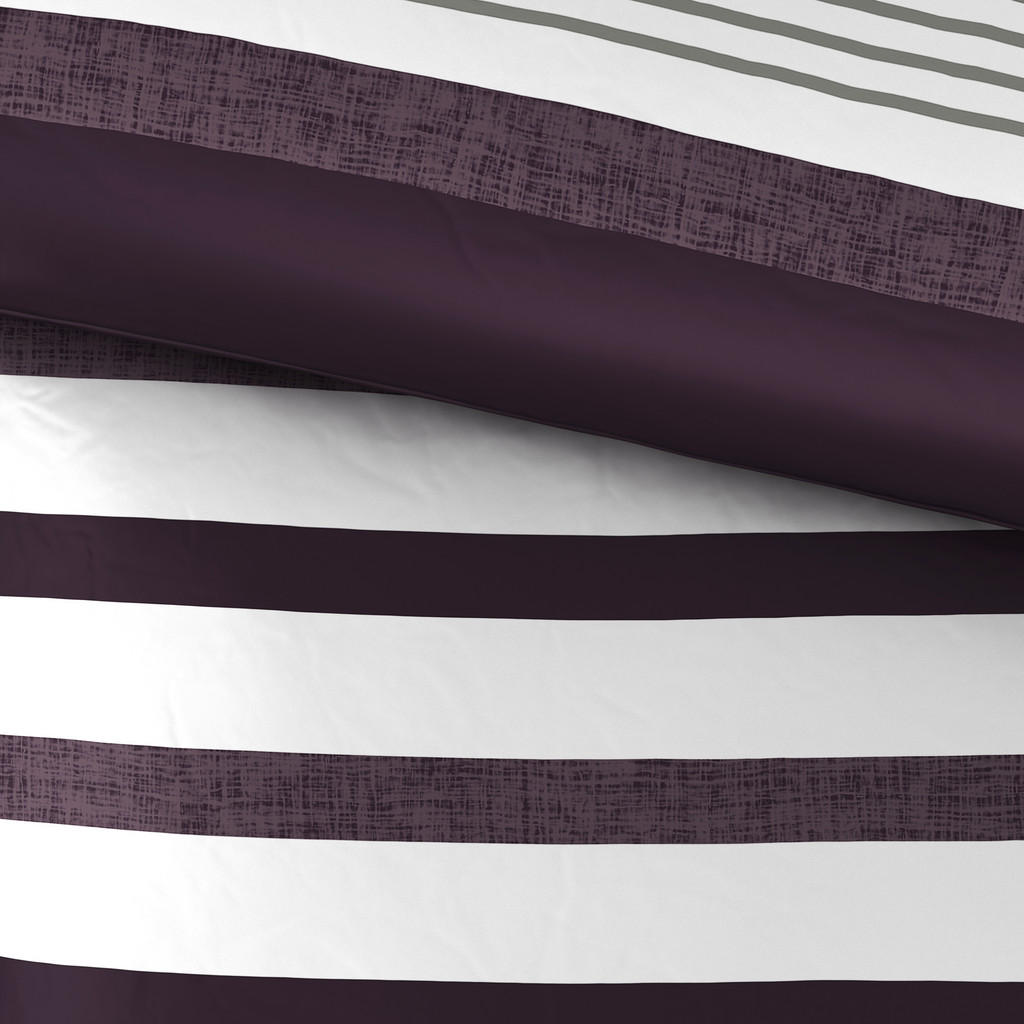 Thumbnail - Novel Bettwäsche, Mauve, Textil, Streifen, 135x200 cm, schadstoffgeprüft, atmungsaktiv, pflegeleicht, Schlaftextilien, B...