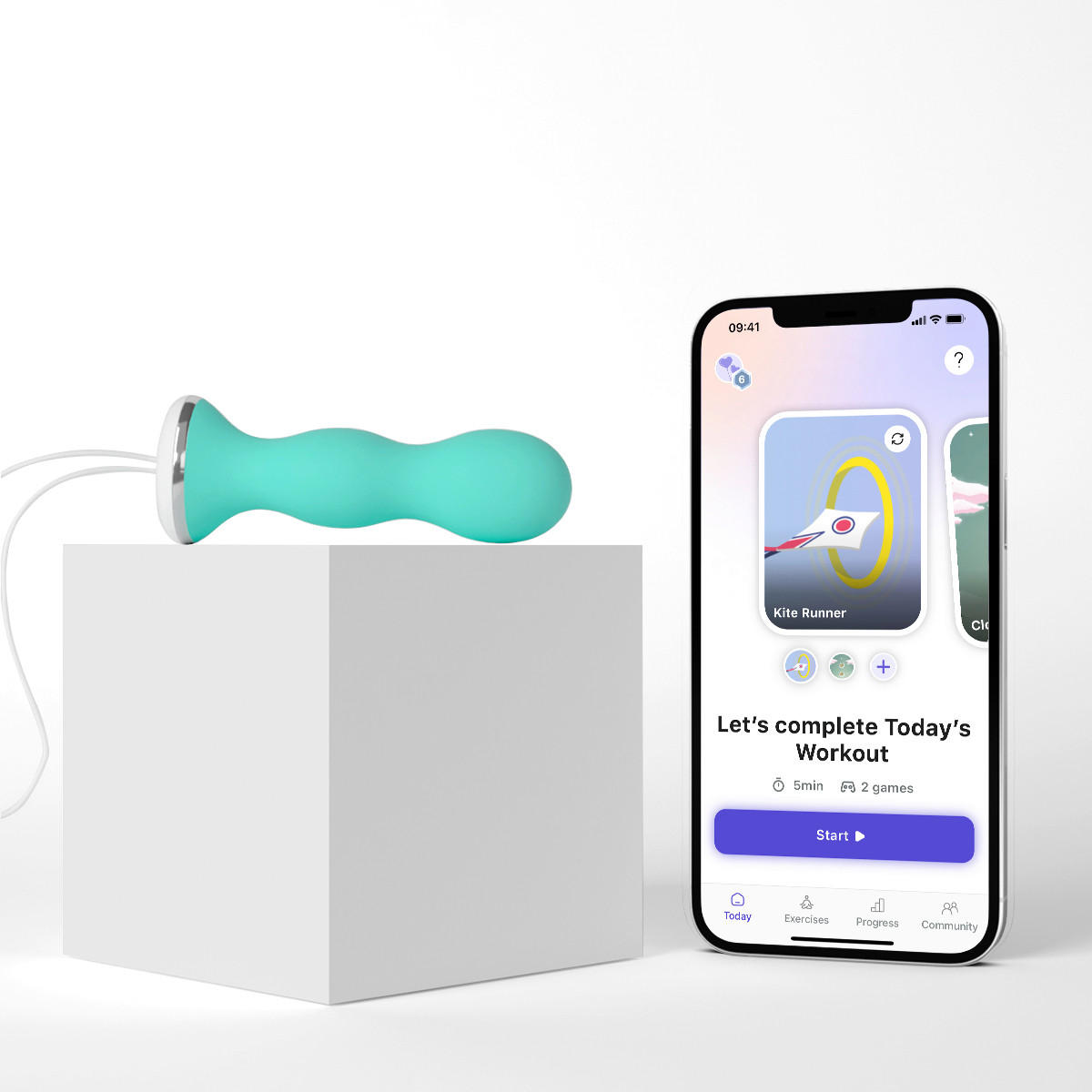 BECKENBODENTRAINER  - Limette, Basics, Kunststoff (4/14/4cm)