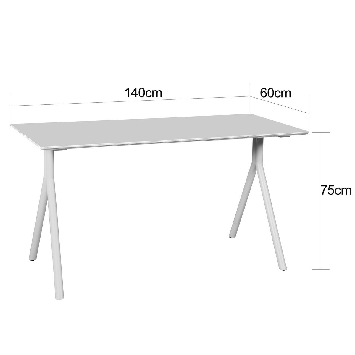 SCHREIBTISCH 140/60/75 cm Kaschmir  - Kaschmir, MODERN, Holz/Metall (140/60/75cm) - Carryhome