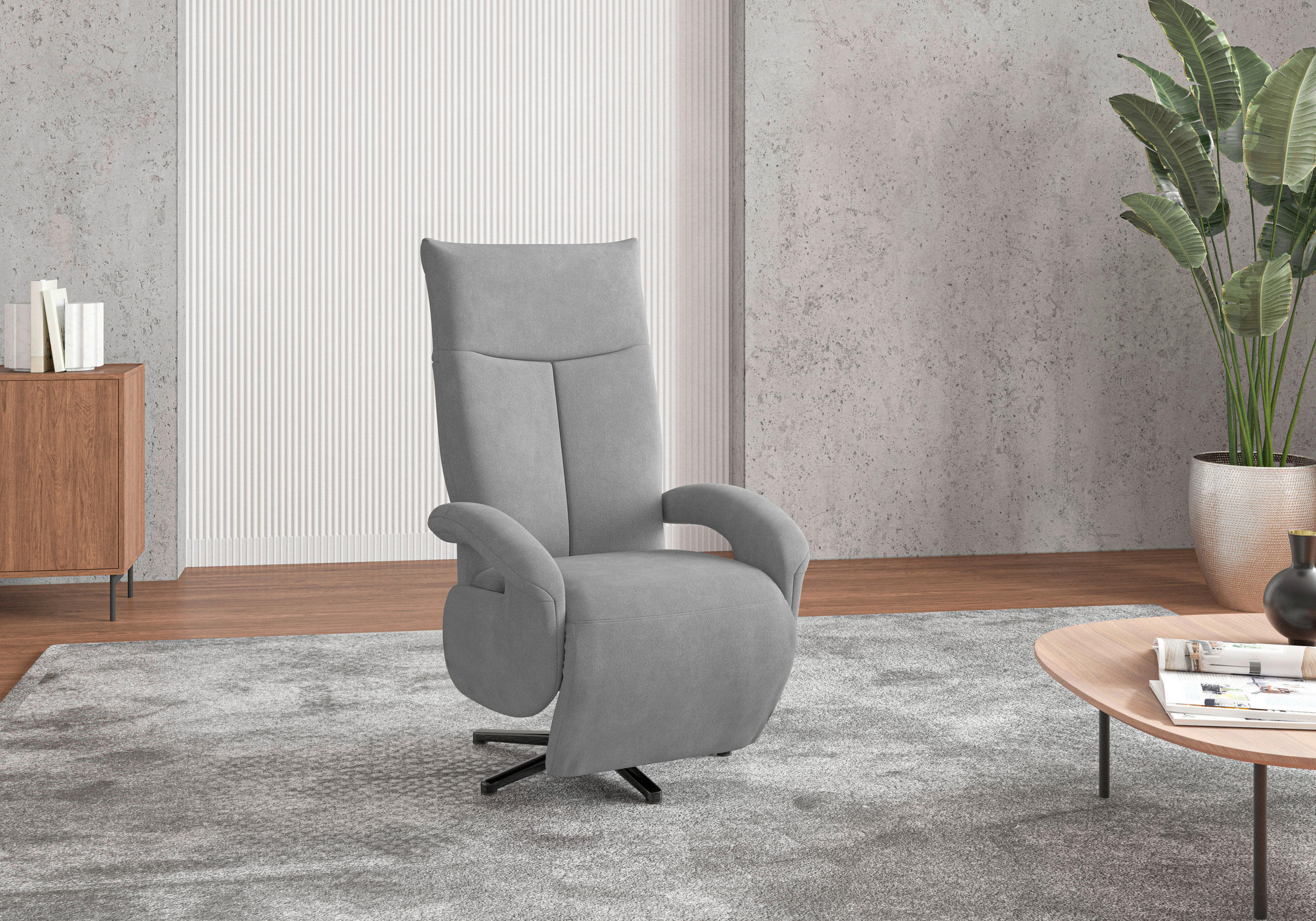 SESSEL in Flachgewebe Grau  - Schwarz/Grau, KONVENTIONELL, Textil/Metall (74/112/82cm) - Sit & More