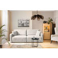 2-SITZER-SOFA in Chenille Creme  - Creme/Schwarz, KONVENTIONELL, Kunststoff/Textil (233/90/110cm) - Carryhome