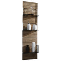 BADEZIMMERREGAL 31,6/21,5/127,5 cm  - Eichefarben, Natur, Glas/Holz (31,6/21,5/127,5cm) - Voglauer