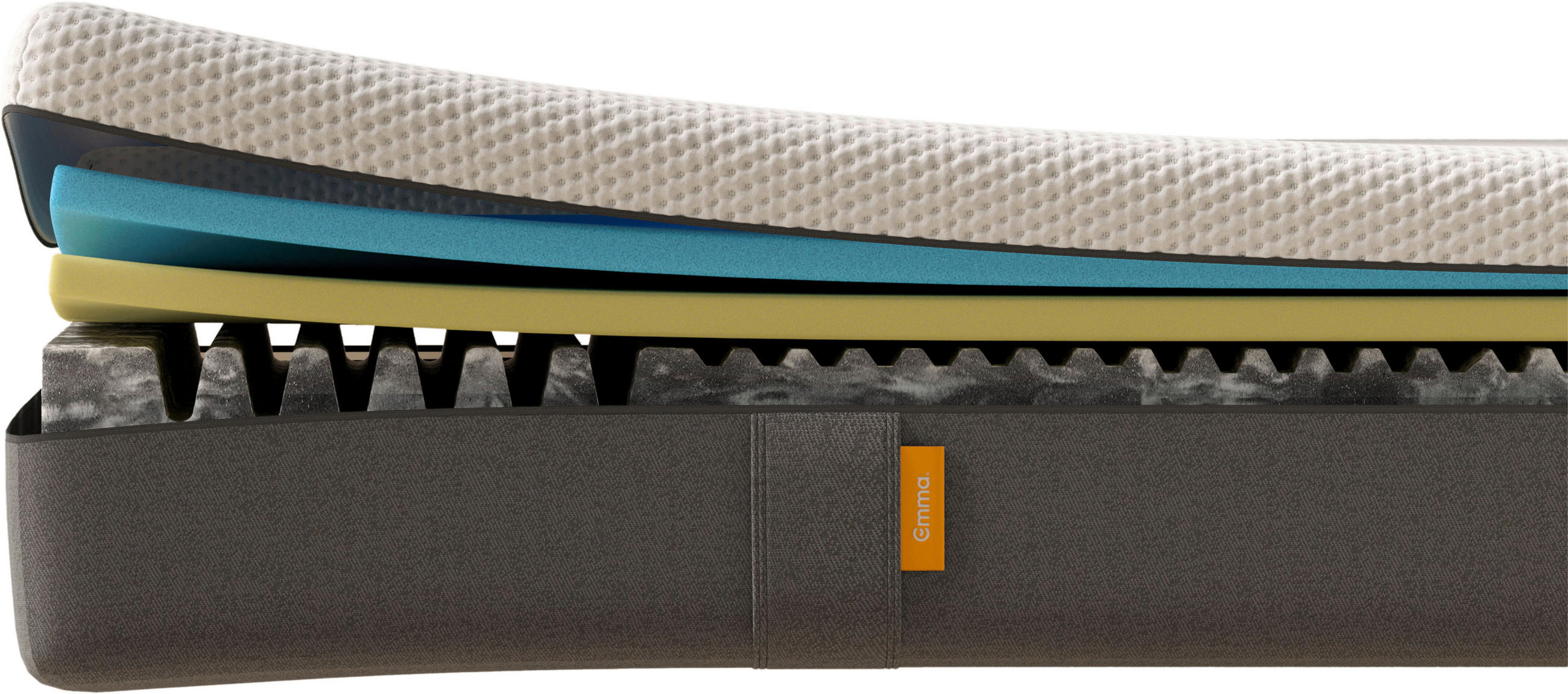 WENDEMATRATZE 100/200 cm, Höhe ca.: 25 cm, Wendematratze mit unterschiedlichen Härtegraden, H2 + H3 = mittel + fest, 5-Zonen - Weiß/Grau, Basics, Textil (100/200cm) - Emma