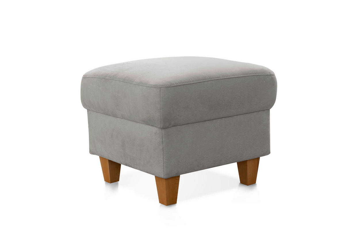 HOCKER in Textil Anthrazit  - Eichefarben/Anthrazit, Konventionell, Holz/Textil (58/48/58cm) - Sit & More