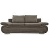 SCHLAFSOFA Jacquard Braun, Dunkelgrau  - Chromfarben/Dunkelgrau, Design, Textil (200/78/90cm) - Venda