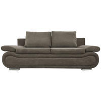 SCHLAFSOFA in Jacquard Braun, Dunkelgrau  - Chromfarben/Dunkelgrau, Design, Textil (200/78/90cm) - Venda