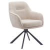 SNURRSTOL  i chenille beige, svart  - beige/svart, Design, metall/textil (59/87/65cm) - Niels Andersson